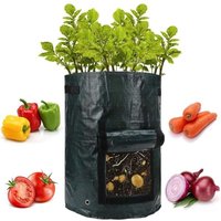 KZQ - Schwarze 4 x Pflanzsäcke 43 l (35 x 45) – Pflanzsäcke – zum Pflanzen von Kartoffeln/Karotten/Tomaten/Obst von KZQ