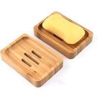 Seifenschalen aus natürlichem Bambusholz, Seifenkiste für Badezimmer, Dusche, Seifenhalter, Basteln für Seife, Schwämme und mehr, 2 Stück Seifenschalen aus natürlichem Bambusholz, Seifenkiste für Badezimmer, Dusche, Seifenhalter, Basteln für Seife, Schwämme und mehr, 2 Stück von KZQ