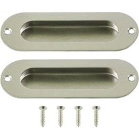 2er-Set Schalengriffe für Schiebetüren aus Edelstahl 2er-Set Schalengriffe für Schiebetüren aus Edelstahl von KZQ