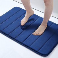Stück Marineblau – 40 x 60 cm Memory-Schaum-Badematte, rutschfeste, saugfähige Badematte, waschbare Badematte von KZQ