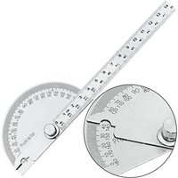 Winkelmesser aus Edelstahl, 0–180 °, Winkelmesser, Arm, Messlineal, Ingenieurwerkzeug, Winkelmesser mit 140-mm-Lineal, universelles Winkellineal zum von KZQ