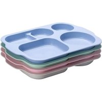 Teller mit 5 Fächern für Kinder und Erwachsene, BPA-frei und gesund, wiederverwendbares Essenstablett aus Kunststoff, mikrowellengeeignet Teller mit 5 Fächern für Kinder und Erwachsene, BPA-frei und gesund, wiederverwendbares Essenstablett aus Kunststoff, mikrowellengeeignet von KZQ