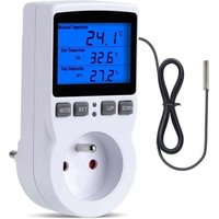 Terrarienthermostat mit LCD-Bildschirm und Sonde, digitaler Heiz- und Kühlthermostat für Gewächshaus, ReptilienFR-Stecker: Terrarienthermostat mit LCD-Bildschirm und Sonde, digitaler Heiz- und Kühlthermostat für Gewächshaus, ReptilienFR-Stecker: von KZQ