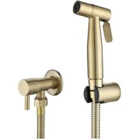 Toiletten-Bidet-Set, selbstreinigende Analdusche, Bidet-Sprühgerät aus Edelstahl, Kaltspritzpistole, Toilettenreinigung, Handbidet,Gold Toiletten-Bidet-Set, selbstreinigende Analdusche, Bidet-Sprühgerät aus Edelstahl, Kaltspritzpistole, Toilettenreinigung, Handbidet,Gold von KZQ