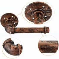 Toilettenpapierhalter im Industriestil, Vintage-Toilettenpapierhalter aus Metall zur Wandmontage für Badezimmer, Küche und Schlafzimmer, rostfrei, von KZQ