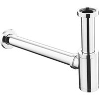 Universal-Design-Siphon für Waschtisch und Spüle - Verzinkt - Mit Reinigungsöffnung - Designer-Siphon - Röhrensiphon von KZQ