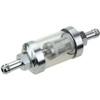 Universal-Kraftstofffilter für Motorräder, CNC-modifizierter Metallfilter, abnehmbar, klares Glas, Silber Universal-Kraftstofffilter für Motorräder, CNC-modifizierter Metallfilter, abnehmbar, klares Glas, Silber von KZQ