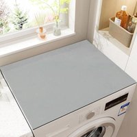 Waschmaschinenabdeckung 60x60cm Grau, rutschfeste Universalabdeckung für Waschmaschine oder Trockner - KZQ von KZQ