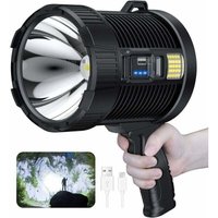 Wiederaufladbares Flutlicht – 100.000 Lumen – LED-Handflutlicht – Große Taschenlampe – Superhelles Solarflutlicht für den Außenbereich – Mit Wiederaufladbares Flutlicht – 100.000 Lumen – LED-Handflutlicht – Große Taschenlampe – Superhelles Solarflutlicht für den Außenbereich – Mit von KZQ