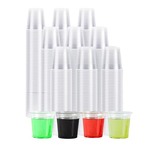 KZQXXT Schnapsgläser Plastik 400Stück Schnapsbecher 2cl/ 20ml, Plastikbecher Shotgläser Plastik Party, Festival, Event Trial Cup Shotbecher von KZQXXT