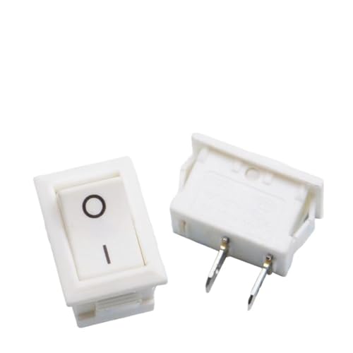 10 Stück Weißer Wippschalter 2 Pins 2 Positionen KCD-101 Push Button Press Bootförmige Netzteilbuchse 15 * 21 mm 10 Stück Weißer Wippschalter 2 Pins 2 Positionen KCD-101 Push Button Press Bootförmige Netzteilbuchse 15 * 21 mm von KZRGMFG