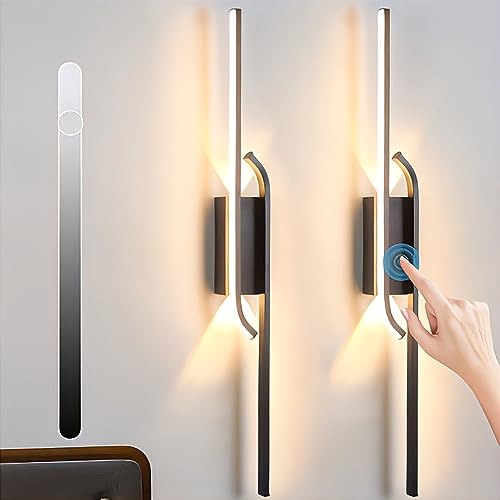 2 Stücke LED Wandleuchte Touch Contro Lange Wandlampe Warmweiß 3000K Nachttischlampe 62CM Modern Innen Wandlicht Wandbeleuchtung für Schlafzimmer Wohnzimmer Flur Arbeitszimmer Treppenhaus Beleuchung 2 Stücke LED Wandleuchte Touch Contro Lange Wandlampe Warmweiß 3000K Nachttischlampe 62CM Modern Innen Wandlicht Wandbeleuchtung für Schlafzimmer Wohnzimmer Flur Arbeitszimmer Treppenhaus Beleuchung von KZT