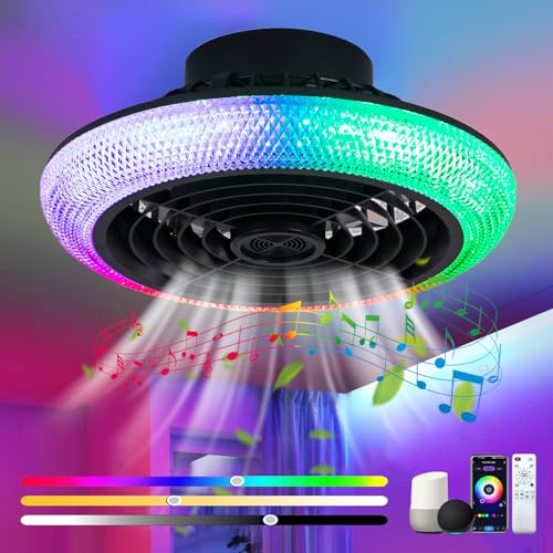 Deckenventilator mit LED RGB Beleuchtung und Fernbedienung Dimmbar Leise Fan Deckenleuchte mit Bluetooth Lautsprecher APP Musik Ventilator Deckenlampe für Wohnzimmer Kinderzimmer Schlafzimmer Lampe Deckenventilator mit LED RGB Beleuchtung und Fernbedienung Dimmbar Leise Fan Deckenleuchte mit Bluetooth Lautsprecher APP Musik Ventilator Deckenlampe für Wohnzimmer Kinderzimmer Schlafzimmer Lampe von KZT