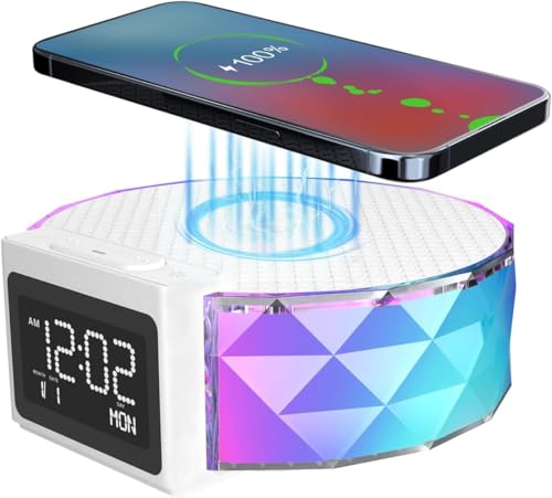 Nachttischlampe mit Wake Up Licht Wecker RGB AtmosphäRenlampe 15W Drahtloses Ladegerät Tischlampe Touch Control Dimmbar Nachtlicht 3 Stufige Helligkeit Bettlampe für Kinder Schlafzimmer Wohnzimmer Nachttischlampe mit Wake Up Licht Wecker RGB AtmosphäRenlampe 15W Drahtloses Ladegerät Tischlampe Touch Control Dimmbar Nachtlicht 3 Stufige Helligkeit Bettlampe für Kinder Schlafzimmer Wohnzimmer von KZT