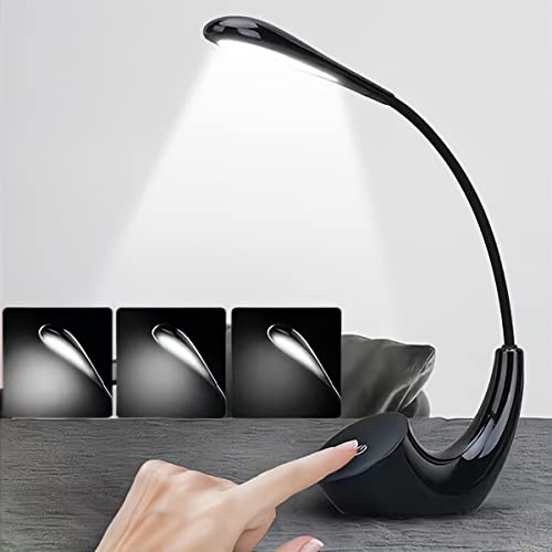 KZT Schreibtischlampe LED Tischlampe mit Touch Schalter Dimmbare Tischleuchte USB Ladefunktion Bürolampe Flexiblem Schwanenhals Desk Lamp für Kinderzimmmer Schlafzimmer Office Lesen Studieren 6000K von KZT