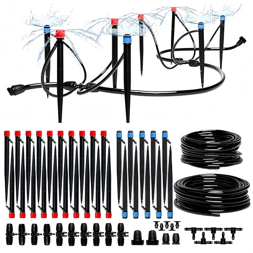 30 m Tropfbewässerungssystem, verstellbare Düsenbewässerungssystem für Garten, automatisches Gartenbewässerungssystem mit 5/16 Zoll & 1/4 Zoll Rohr, DIY Tropfbewässerungsteile für Hof, Rasen 30 m Tropfbewässerungssystem, verstellbare Düsenbewässerungssystem für Garten, automatisches Gartenbewässerungssystem mit 5/16 Zoll & 1/4 Zoll Rohr, DIY Tropfbewässerungsteile für Hof, Rasen von KZU