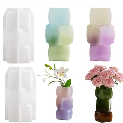 2 Stücke Vase Silicone Mould, Silikonform,Kerzenhalter, Silikon-Gießformen für Kerzen DIY Vases Resin Formen,Handgefertigte Silikonform Epoxidharz gießform gießformen vase von KZXCVS