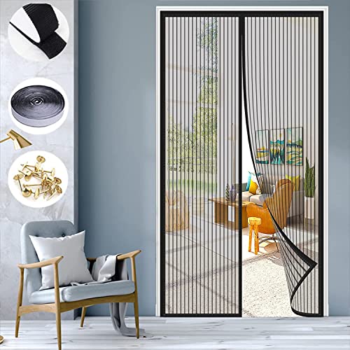 KZhanmy Fliegengitter BalkontüR, Fliegengitter TüR Insektenschutz,Magnet Fliegengitter,Automatisch Geschlossen, Anti-Moskito-Vorhang FüR BalkontüR Und TerrassentüR von KZhanmy