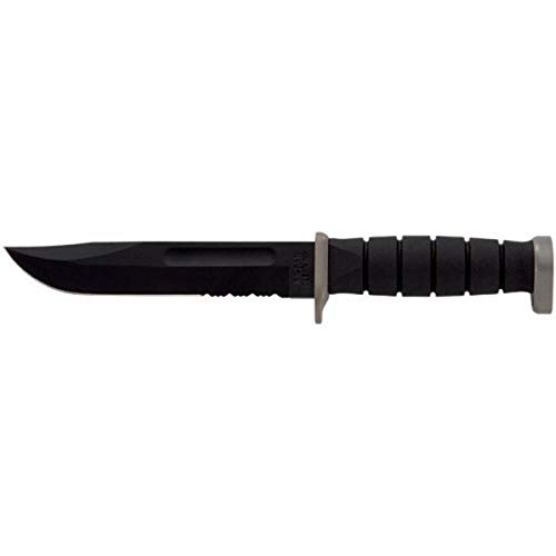 Ka-Bar D2 Extreme, With Black Leather Sheath, Serrated von Ka-Bar