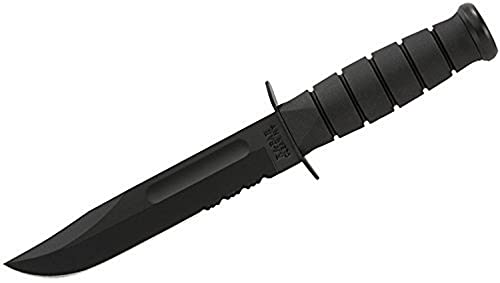 Ka-Bar - Outdoormesser - Serrated Edge mit Leather Sheath - Klingenlänge: 17,78 cm von Ka-Bar