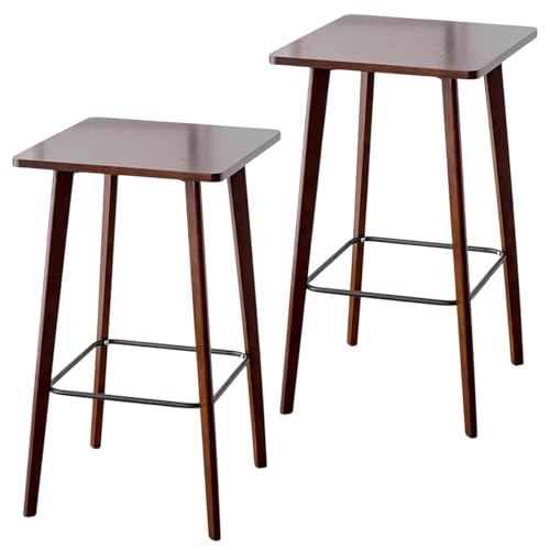 Bistrotisch 2er-Set – Langlebiges Gestell aus Holz und Metall – Quadratische Platte – Einfache Montage – Kompakte Größe – Perfekt für Restaurants, Cafés, Bars Bistrotisch 2er-Set – Langlebiges Gestell aus Holz und Metall – Quadratische Platte – Einfache Montage – Kompakte Größe – Perfekt für Restaurants, Cafés, Bars von KaBuea