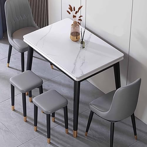 KaBuea Ausziehbarer Küchentisch mit Holzbeinen, Frühstücks-Esstisch/Esszimmertische für 2-6 Personen, kleines platzsparendes Design, einfache Montage KaBuea Ausziehbarer Küchentisch mit Holzbeinen, Frühstücks-Esstisch/Esszimmertische für 2-6 Personen, kleines platzsparendes Design, einfache Montage von KaBuea