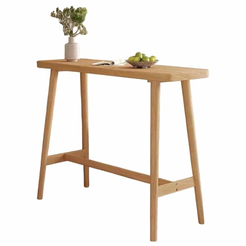 KaBuea Bartisch 120CM Rechteckiger hoher Bistrotisch mit Einer Höhe von 105 cm Küchenparty mit Holzrahmen Wohnzimmer von KaBuea
