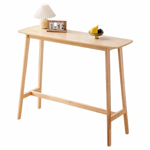 KaBuea Bistrotisch Bar Höhe Tisch Rechteckiger Trinktisch für Home Pub Multifunktionaler schmaler Schreibtisch mit Holzrahmen, 100cm H von KaBuea
