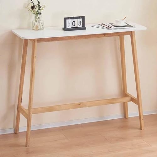 KaBuea Cocktailtisch Rechteckiger Bar-Höhentisch Küche Hoher Café-Tisch für den Innenbereich Wohnzimmer-Kaffeetheke, Massivholzrahmen, 100cm H KaBuea Cocktailtisch Rechteckiger Bar-Höhentisch Küche Hoher Café-Tisch für den Innenbereich Wohnzimmer-Kaffeetheke, Massivholzrahmen, 100cm H von KaBuea