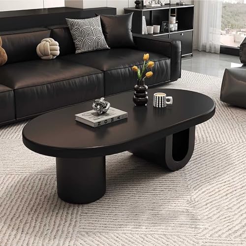 KaBuea Couchtisch für das Wohnzimmer, Mitteltisch mit ovaler Platte und robustem Metallrahmen, Akzenttische für das Schlafzimmer Home Office von KaBuea