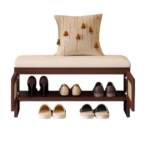 KaBuea Flurspeicherbank, Schuhbank mit Schubladen und Lagerregal, Eingangsbänke mit gepolstertem Kissensitz, Holzschuhe für Foyer -Eingangszimmer lebendig Schlafzimmer KaBuea Flurspeicherbank, Schuhbank mit Schubladen und Lagerregal, Eingangsbänke mit gepolstertem Kissensitz, Holzschuhe für Foyer -Eingangszimmer lebendig Schlafzimmer von KaBuea