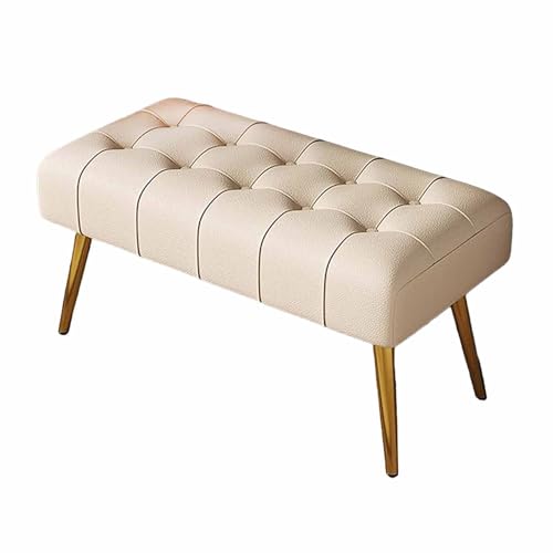 KaBuea Gepolsterte Schuhbank Eingangsbereich Bank für Schlafzimmer, Ende des Bettes, Ottomane Bank gepolsterten Sitz mit Metallbeinen für Wohnzimmer, Kunstleder KaBuea Gepolsterte Schuhbank Eingangsbereich Bank für Schlafzimmer, Ende des Bettes, Ottomane Bank gepolsterten Sitz mit Metallbeinen für Wohnzimmer, Kunstleder von KaBuea