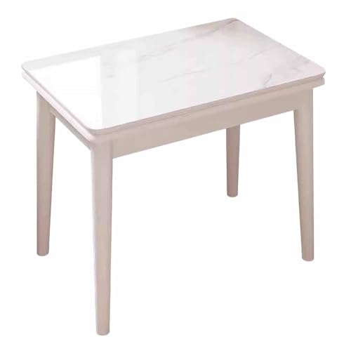 KaBuea Klapptisch, Indoor Outdoor Heavy Duty Tragbarer rechteckiger Esstisch, doppelt erweiterbare Küchentische mit Massivholzbeinen von KaBuea