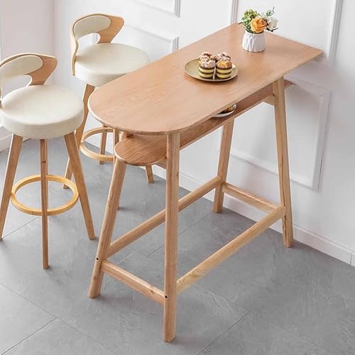 KaBuea Küche Frühstück Bartisch Rechteckiger Esstisch Couchbar mit 2-stöckigem Holzrahmen, B120 x T49 x H105cm KaBuea Küche Frühstück Bartisch Rechteckiger Esstisch Couchbar mit 2-stöckigem Holzrahmen, B120 x T49 x H105cm von KaBuea