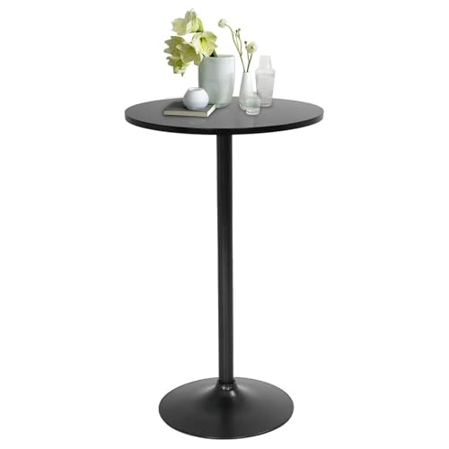 KaBuea Runder Cocktailtisch, High Top Bar Pub Tisch mit Metallgestell und Sockel, für 2-3 Personen, einfach zu montieren KaBuea Runder Cocktailtisch, High Top Bar Pub Tisch mit Metallgestell und Sockel, für 2-3 Personen, einfach zu montieren von KaBuea