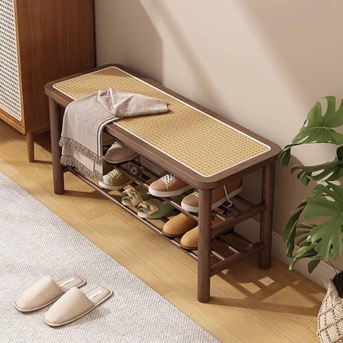 KaBuea Schuhregal-Bank, Schuhaufbewahrungsbank mit 2 Ablageflächen, Flurbank mit Einer Tragkraft von bis zu 150 kg für Schlafzimmer und Wohnzimmer KaBuea Schuhregal-Bank, Schuhaufbewahrungsbank mit 2 Ablageflächen, Flurbank mit Einer Tragkraft von bis zu 150 kg für Schlafzimmer und Wohnzimmer von KaBuea