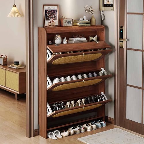 KaBuea Schuhregale Lagerung Flur Aufbewahrungseinheit Hoher Schuhschrank mit 4 Schubladen Schrank Schuhe Organizer für Eingangsbereich Wohnzimmer Bauernhaus Dekor KaBuea Schuhregale Lagerung Flur Aufbewahrungseinheit Hoher Schuhschrank mit 4 Schubladen Schrank Schuhe Organizer für Eingangsbereich Wohnzimmer Bauernhaus Dekor von KaBuea