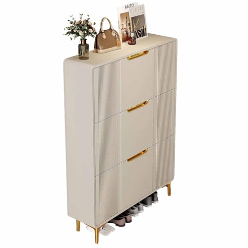 KaBuea Schuhschrank, Schuhe Regalschränke mit 3 Schubladen, Aufbewahrungs-Organizer-Schrankschrank, freistehender Eingangsschuhständer für Schuhe, weiß KaBuea Schuhschrank, Schuhe Regalschränke mit 3 Schubladen, Aufbewahrungs-Organizer-Schrankschrank, freistehender Eingangsschuhständer für Schuhe, weiß von KaBuea
