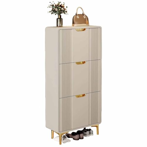 KaBuea Schuhschrank, Schuhe Regalschränke mit 3 Schubladen, Aufbewahrungs-Organizer-Schrankschrank, freistehender Eingangsschuhständer für Schuhe, weiß KaBuea Schuhschrank, Schuhe Regalschränke mit 3 Schubladen, Aufbewahrungs-Organizer-Schrankschrank, freistehender Eingangsschuhständer für Schuhe, weiß von KaBuea