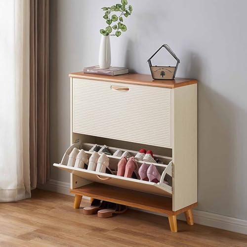 KaBuea Schuhschrank mit 2 Schubladen, platzsparender Schuhaufbewahrungs-Organizer-Schrank, schmale 2-stöckige Rack-Schränke, Schuhständer für Flur-Wohnzimmermöbel KaBuea Schuhschrank mit 2 Schubladen, platzsparender Schuhaufbewahrungs-Organizer-Schrank, schmale 2-stöckige Rack-Schränke, Schuhständer für Flur-Wohnzimmermöbel von KaBuea