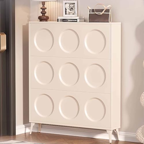 KaBuea Schuhschrank mit 3 Schubladen Schuhregal - 3-stufiger freistehender Schuhständer für Flur, Eingangsbereich, Wohnzimmer, Weiß KaBuea Schuhschrank mit 3 Schubladen Schuhregal - 3-stufiger freistehender Schuhständer für Flur, Eingangsbereich, Wohnzimmer, Weiß von KaBuea