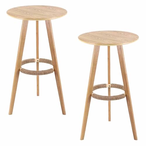 Runder Bartisch, Frühstücks-Bartisch, 103 cm Stehtisch mit Hanfseilwickel-Fußstütze für kleine Räume, Küche, Cocktailbar, einfach zu montieren Runder Bartisch, Frühstücks-Bartisch, 103 cm Stehtisch mit Hanfseilwickel-Fußstütze für kleine Räume, Küche, Cocktailbar, einfach zu montieren von KaBuea