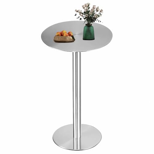 Runder Bartisch Edelstahl Thekenhöhe Tische für Cocktailbar Home Pub Kaffee Tee Esszimmer Bistrotisch, Silber Runder Bartisch Edelstahl Thekenhöhe Tische für Cocktailbar Home Pub Kaffee Tee Esszimmer Bistrotisch, Silber von KaBuea
