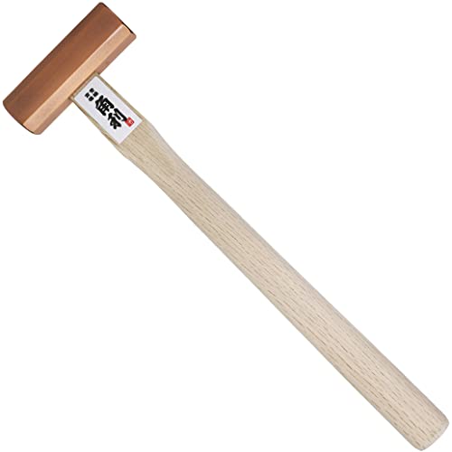 KAKURI Genno Meißelhammer, 375 g, japanische Holzbearbeitung, Schreinerhammer für Meißel, Flugzeug, Nagel, robuster japanischer Karbonstahl, Holzgriff, hergestellt in Japan von KaKUrI