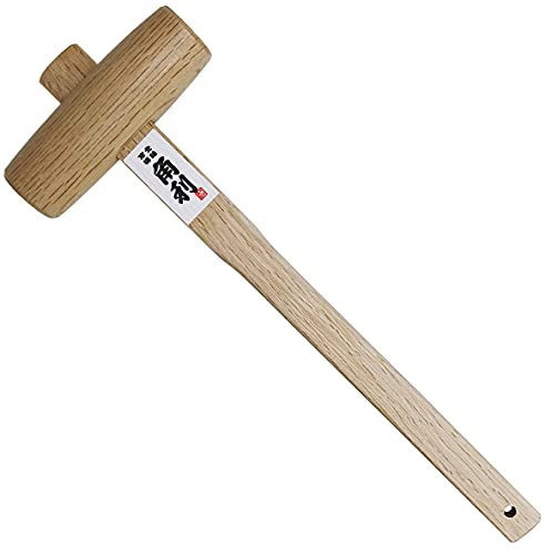 KAKURI Holzhammer klein für Holzbearbeitung, 36 mm, Eiche, japanischer Holzhammer zum Meißeln, Anpassen von japanischen Flugzeugen, Montage von Möbeln, hergestellt in Japan von KaKUrI