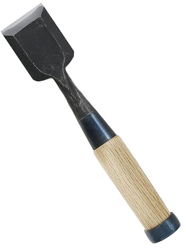 KAKURI Japanischer Holzmeißel für Holzbearbeitung, 42 mm, hergestellt in Japan, Holzmeißel Oire Nomi, rasiermesserscharfe japanische Klinge aus Karbonstahl, Griff aus weißer Eiche von KaKUrI