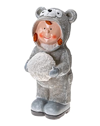 Winterkinder Figur aus Polyresin, schöne winterliche Dekoration, Verschiedene Modelle (Mädchen stehend) von KaMel GmbH