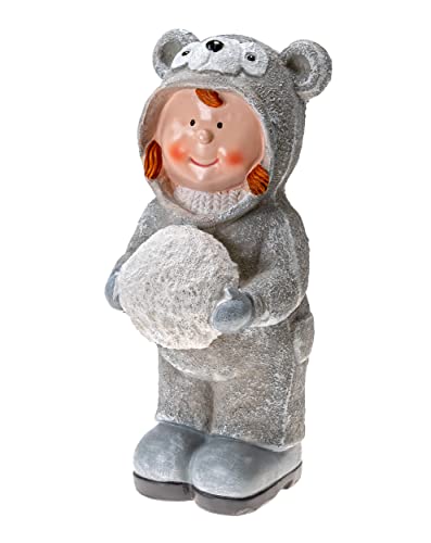 KaMel GmbH Winterkinder Figur aus Polyresin, schöne winterliche Dekoration, Verschiedene Modelle (Mädchen stehend) von KaMel GmbH