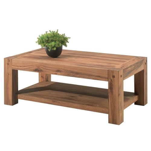 Lodge Casita Couchtisch, doppelte Platte, Eiche, rechteckig, 120 cm, L 120 x B 70 x H 45 cm Lodge Casita Couchtisch, doppelte Platte, Eiche, rechteckig, 120 cm, L 120 x B 70 x H 45 cm von KaYu Meuble