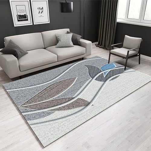 Kaaeaoa Bedruckter Teppich im Used-Look, weicher Teppich für Wohnzimmer, Schlafzimmer, Esszimmer, Küche, Innenbereich(Color:E,Size:120X160cm) von Kaaeaoa